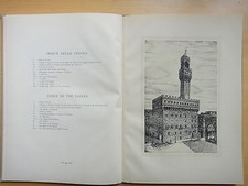 1947 circa-PIAZZA DELLA SIGNORIA-FIRENZE-Litografie di GIULIANO GRASSI