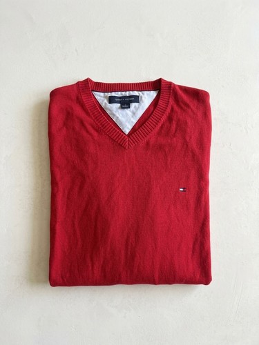 Maglione rosso tommy hilfiger - maglione,