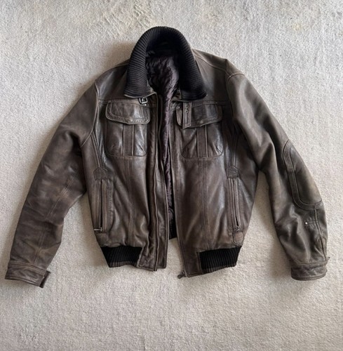 Giacca pelle moto vintage - giacca,