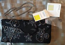 pochette carpisa nera ricamata