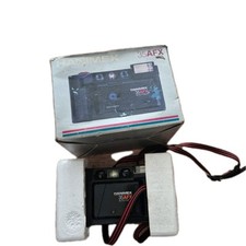 Macchina fotografica vintage Hanimex 35AFX DX nera punta e scatta pellicola 35 mm 