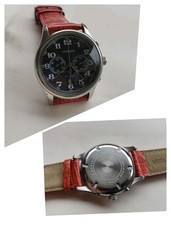 80s UNOAERRE RARE QUARTZ CHRONOGRAPH VINTAGE WATCH UHREN CRONOGRAFO STEEL 42mm