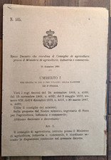 ITALIA 1898 REGIO DECRETO X