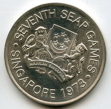 SINGAPORE 5 DOLLARI 1973