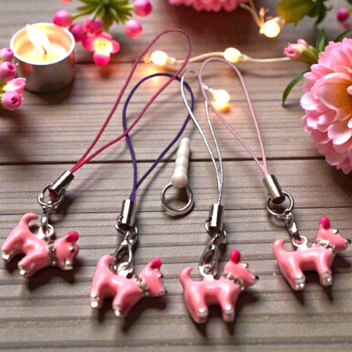 Charm cane strass - cane, pendente