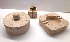 Set per fumatori in travertino