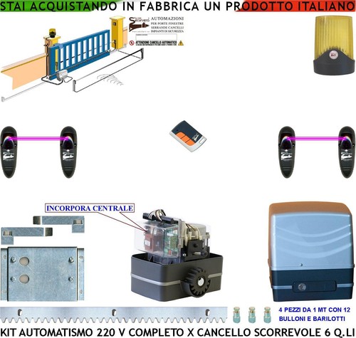 Cancello scorrevole kit - scorrevole, 6