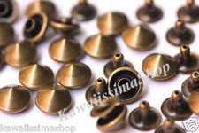 Borchie cono a rivetto 9mm colore bronzo IN OTTONE ANTIRUGGINE quantità a scelta