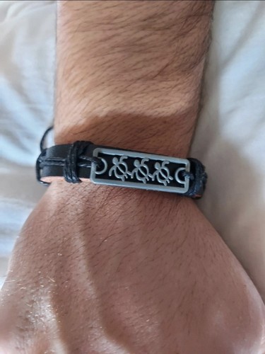 Bracciale eco pelle - cuoio, uomo