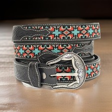 Cintura western in pelle pieno