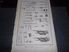 1751/72 STRUMENTI INCISIONE RAME MINATORE STRUMENTI MINATORI MINIERA DIDEROT D'ALEMBERT 