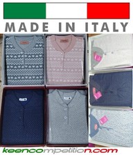 ★ Pigiama donna invernale felpato in punto milano di felpa Prodotto Italiano ★