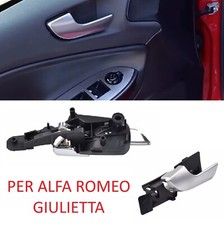MANIGLIA INTERNA PORTA ANTERIORE lato guidatore ALFA ROMEO GIULIETTA satinata