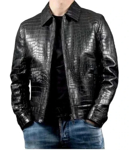 Giacca uomo pelle coccodrillo