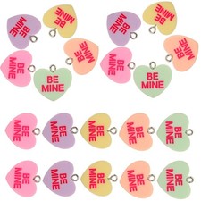  20 Pcs Charm Per Portachiavi Cuore Ciondolo Sospensione Incantesimo Il