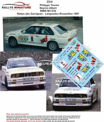 Decals ref 2314 bmw - 1/24, m3
