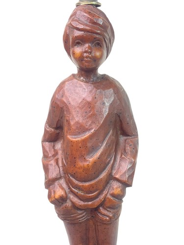 Lampada statua vintage firmata - vintage,