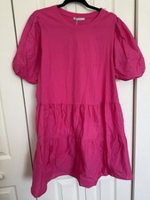 Zara Mini Abito a Livelli Rosa