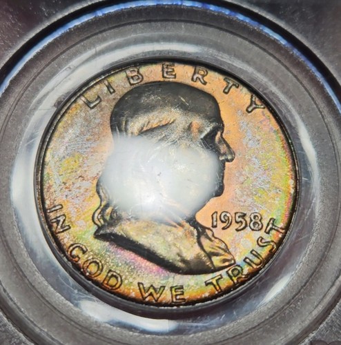 1958 franklin half dollar - franklin,