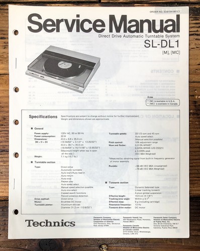 Technics dl1 - technics, sl-dl1