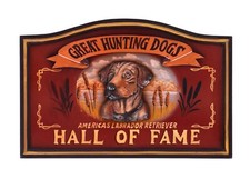Tabella in legno per bar pub Hall of Fame Hunting dogs caccia arredo vintage