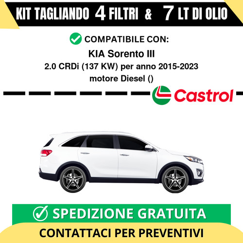 Tagliando per kia sorento - tagliando,