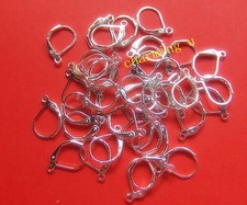 20pz ganci orecchini in ottone monachella chiusa  color argento 10x15mm