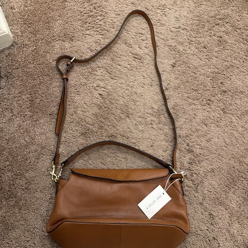 Borsa pelle marrone attacco - marrone,