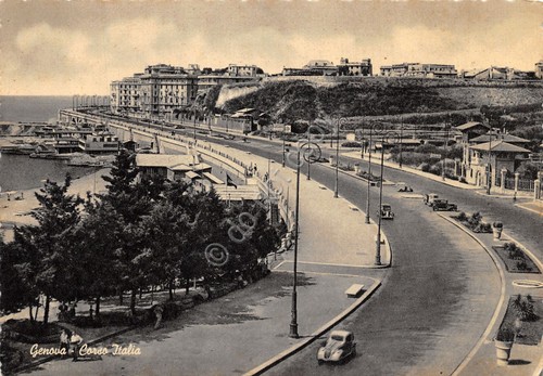 Cartolina genova corso italia - cartolina,