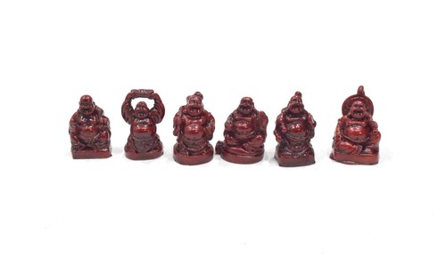 Happy buddha statues resin set - buddha,