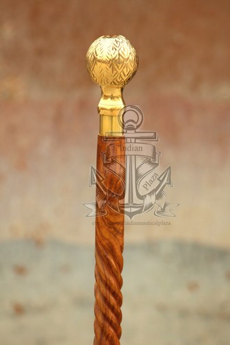 Vintage testa sfera canna - a,