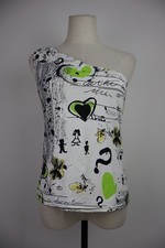 ROCCOBAROCCO CANOTTA TOP MAGLIA DONNA TG M WOMAN VINTAGE ITALY NYLON MONOSPALLA