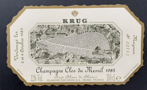 Une étiquette champagne - une, de