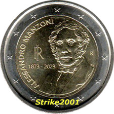 2 EURO COMMEMORATIVO ITALIA 2023 FDC Alessandro Manzoni