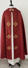 Piviale rosso lurex con croci