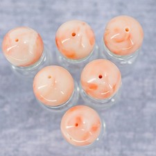 6 grandi perline di corallo