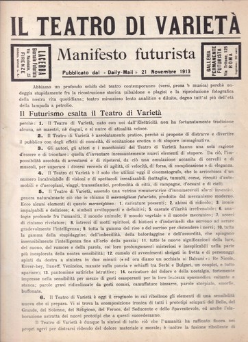 Marinetti teatro di - -, il