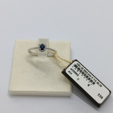 ARMONIE GIOIELLI ANELLO DA DONNA IN ORO BIANCO 18KT ZAFFIRO E DIAMANTI (0574)