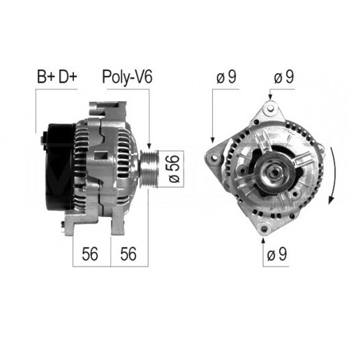Alternatore per volvo - volvo, 2.5