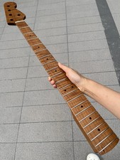 AAAA 21frets 5 corde raso arrosto fiamma acero fretless jazz basso chitarra collo