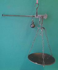 ANTICA BILANCIA STADERA PESA FINO A 9,5 KG FERRO BATTUTO ROMANO IN FERRO. BR23