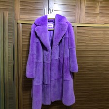 Cappotto donna moda viola vera