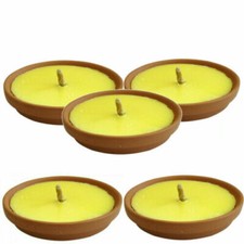 CANDELA ALLA CITRONELLA ANTIZANZERE IN TERRACOTTA FIACCOLA DA 17 CM ESTERNO CASA