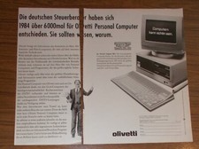 Rara Pubblicità OLIVETTI M24 Personal Computer - DATEV - Consulente Fiscale 1984