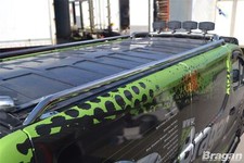 Per 04-10 volkswagen transporter T5 Swb Acciaio Inox Top Metallo Barre Tettuccio