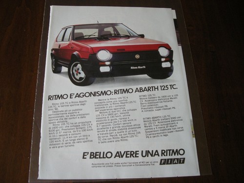 Ritmo abarth 125 foglio - ritmo,