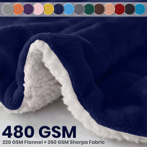 Coperta sherpa pesante lusso
