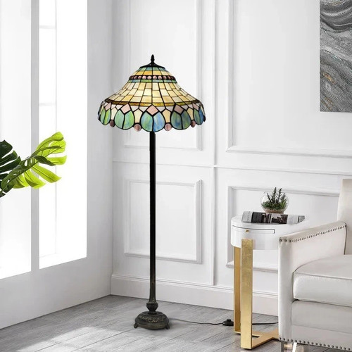 Lampada terra stile tiffany - lampada, da