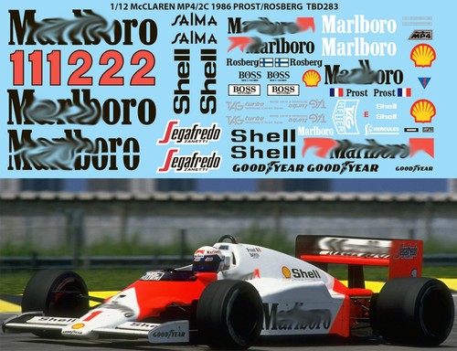 Decals per mclaren mp4 2 - decals, mp4/2