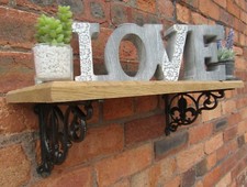 SCAFFALI FATTI A MANO IN LEGNO MASSELLO ROVERE rustici scaffali in ghisa staffe